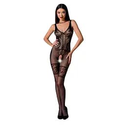 Бодістокінг Passion BS069 комбінезон імітація панчох та боді S/M/L black - мініатюра 3