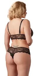Комплект білизни Cottelli Collection Bra And String XL чорний - мініатюра 2