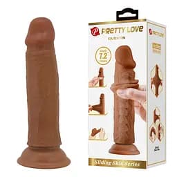 Фаллоимитатор PRETTY LOVE QUENTIN 7.2(184mm) Sliding Skin Series TPR, Suction base Bendable PRETTY LOVE BW-008126LP 103598