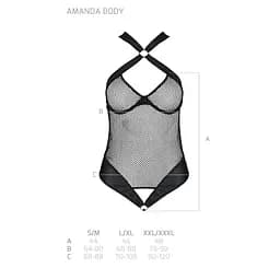 Сітчастий боді з халтером Amanda Body black - Passion L/XL - мініатюра 5