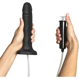 Закінчуючий фалоімітатор Strap-On-Me SQUIRTING CUM DILDO REALISTIC Black L