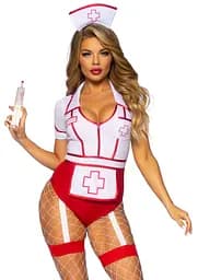 Костюм медсестри Leg Avenue Nurse Feelgood Sexy Costume S червоний з білим - мініатюра 6