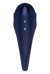 Віброкільце Dreamtoys Glam Vibrating Cockring 7 см синій - мініатюра 4