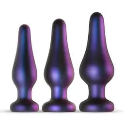 Набор анальных пробок Hueman Comets Butt Plug Set 3 шт. (фиолетовый)
