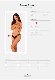 Трусики Obsessive Donna Dream XL/2XL чорний - мініатюра 9