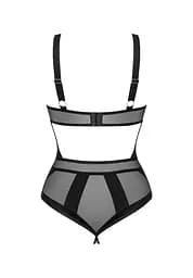 Боді Obsessive Chic Amoria otwarte XS/S чорний - мініатюра 6