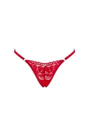 Трусики-стринги Obsessive Lacelove XL/XXL червоний - мініатюра 5