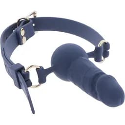 Кляп Taboom Silicone Supreme Breathable Penis Gag синій