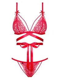 Еротичний комплект Obsessive Lovlea L/XL червоний - мініатюра 5