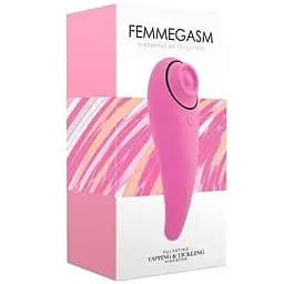 Пульсатор для клітора плюс вібратор FeelzToys FemmeGasm Tapping & Tickling Vibrator Pink