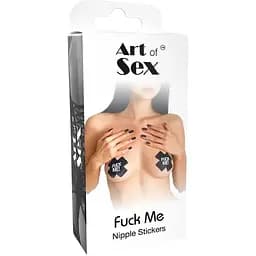 Пестіси на грудь Art of Sex Fuck me чорні One size - мініатюра 4