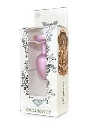 Анальна пробка - Jewellery Pearl Pink Heart Plug Clear S - мініатюра 6