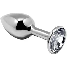 Анальная пробка Alive Mini Metal Butt Plug M 8 см (белый)