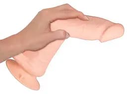 Реалістичний гнучкий вібратор Nature Skin Bendable RC тілесний - мініатюра 2