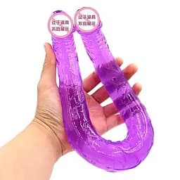 Фаллоимитатор двойной гибкий реалистичный "Double Dong" 31,5 см Сиреневый