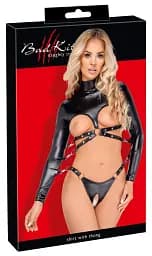 Комплект БДСМ Bad Kitty Naughty Toys Shirt With Thong XL чорний - мініатюра 4