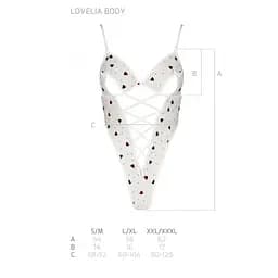 Еротичний боді з малюнком Passion LOVELIA Body white L/XL - мініатюра 7