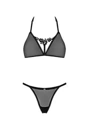 Комплект білизни Obsessive Celia Noir XL/XXL чорний - мініатюра 5