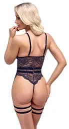 Боді Cottelli Lingerie Lace otwarte M (чорний) - мініатюра 2