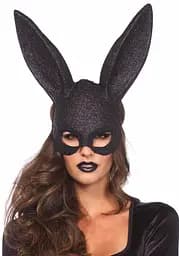 Маска - Glitter Masquerade Rabbit Mask Black - мініатюра 2