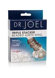 Насадка на пеніс CalExotics Dr. Joel Kaplan Triple Stacker Beaded Girth Ring 8.2 см чорний - мініатюра 4