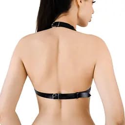 Портупея жіноча Art of Sex - Aiden Leather harness, Чорна, XS-M - мініатюра 3