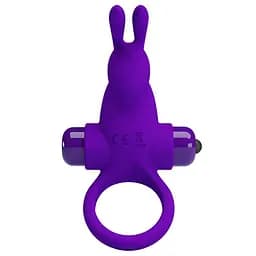 Віброкільце Pretty Love Vibro Penis Ring Rabbit 11.3 см фіолетовий - мініатюра 2