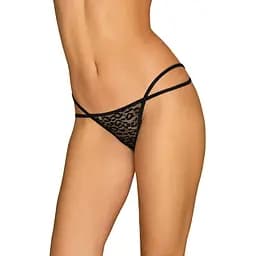 Стрінги з сексуальними ланцюжками Obsessive Pantheria L/XL чорний