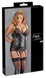 Корсет Cottelli Bondage Basque Bondage, 90E/XL (чорний) - мініатюра 8