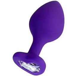 Анальна пробка ToDo Anal Plug Diamond Heart 8 см (фіолетовий)