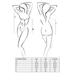 Боді Passion Charming Body black L/XL - мініатюра 3