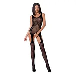 Бодістокінг Passion BS061 комбінезон імітація панчохи S/M/L black - мініатюра 3
