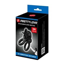 Ерекційне віброкільце Pretty Love 8.8 см чорний - мініатюра 9