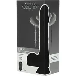 Вібро-фалоімітатор з ротацією та пульсацією Addiction Naked 8.6 Noir - мініатюра 9