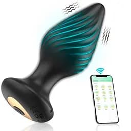 Анальна пробка вібраційна Smart Nexus Tornado 40x110 мм силіконова Чорний
