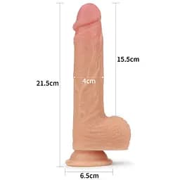 Силіконовий фалоімітатор 8.5 Nature Cock Rotating LOVETOYS 66-LV4031 100413 - мініатюра 5