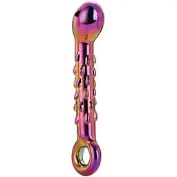 Фаллоимитатор Glamour Glass Ribbed G-Spot 18 см мульти