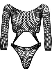 Боді Leg Avenue Top bodysuit with thong back Black - мініатюра 3