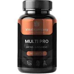 Витамины и минералы VitalHarmony Multi Pro Premium Multivitamins, 90 капсул для поддержания общего состояния организма