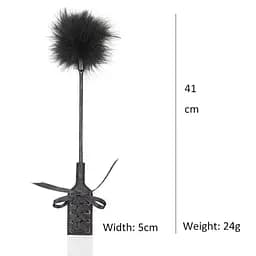 Стек Fetish B-Series Tickler Whip 3.0, 41 см (чорний) - мініатюра 6