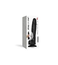 Реалістичний фалоімітатор Strap-On-Me Sliding Skin Realistic Dildo Black - XL, ефект рухомої шкіри - мініатюра 7
