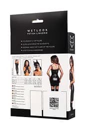 Міні-сукня Glossy Nelly wetlook M (чорний) - мініатюра 9