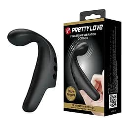 Вібронасадка на палець Pretty Love Fingering Vibrator Gordon Black - мініатюра 1
