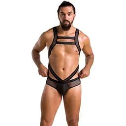 Боді на бретельках Passion 045 BODY VICTOR XXL/XXXL чорний