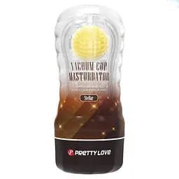 Мастурбатор Pretty Love Vacuum Cup Stellar жовтий - мініатюра 2