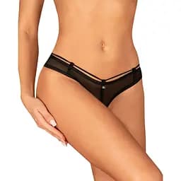 Трусики з відкритим доступом Obsessive Roxelia XL/ XXL чорний