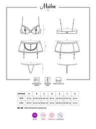 Костюм покоївки Obsessive Maidme L/XL чорний - мініатюра 6