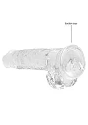 Фалоімітатор RealRock Crystal Clear 8”, 21 см (прозорий) - мініатюра 4