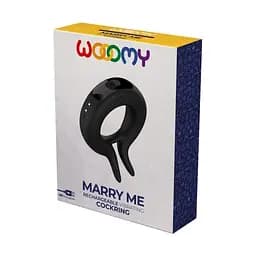 Ерекційне віброкільце Wooomy Marry Me перезаряджається 10 режимів вібрації діаметр 4 см - мініатюра 4