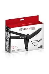 Страпон с вибрацией Fetish Tentation Vibrating Strap-On with Dildo Black Fetish Tentation SO3749 91452